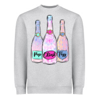 Heather Grey pop clink fizz champagne bubbly Heavyweight Sweatshirt - MaliasSmallBusiness