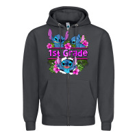 Smoke preview flower stitch 1st grade Zipper Hoodie - AdoDesignShop