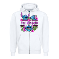 White preview flower stitch 1st grade Zipper Hoodie - AdoDesignShop