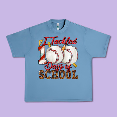 I Tackled 100days Of School Baseball Urban Heavy Tee Designed By Texasbilliewilder
