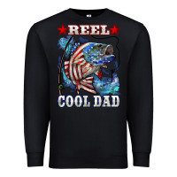 Black Reel Cool Dad Bass Premium Sweatshirt - LillyAllenDesigns