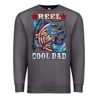 Charcoal Heather Reel Cool Dad Bass Premium Sweatshirt - LillyAllenDesigns