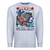 Heather Grey Reel Cool Dad Bass Premium Sweatshirt - LillyAllenDesigns