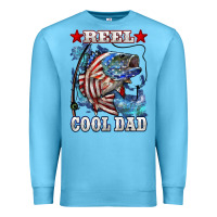 Ocean Blue Reel Cool Dad Bass Premium Sweatshirt - LillyAllenDesigns
