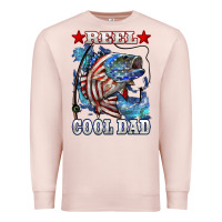 Pale Pink Reel Cool Dad Bass Premium Sweatshirt - LillyAllenDesigns