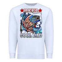 White Reel Cool Dad Bass Premium Sweatshirt - LillyAllenDesigns