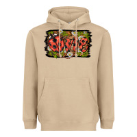 Mushroom ladybug one background Heavyweight Hoodie - BarkalooDesign