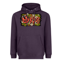 Plum ladybug one background Heavyweight Hoodie - BarkalooDesign