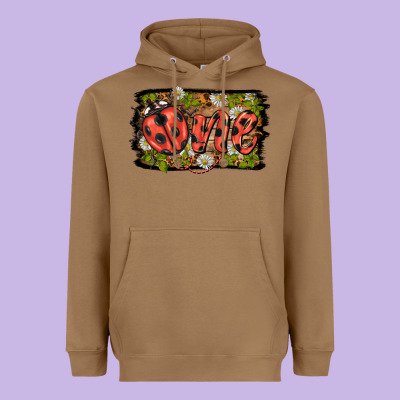 Ladybug One Background Heavyweight Hoodie Designed By Barkaloodesign