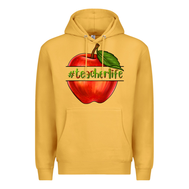 Teacher Life With Apple Premium Hoodie by NancyCooperArtShop | Teevron