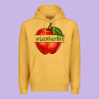 Teacher Life With Apple Premium Hoodie Designed By Nancycooperartshop