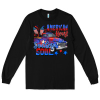 Black American heart southern soul truck 4th of july Long Sleeve Tee - CowGirlArtShop