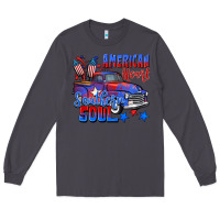 Smoke American heart southern soul truck 4th of july Long Sleeve Tee - CowGirlArtShop