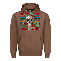 Chestnut skull cactus Zipper Hoodie - JahusDesignShop