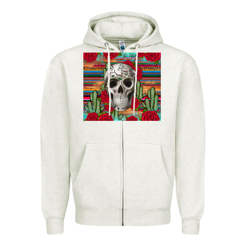 Skull Cactus Zipper Hoodie by JahusDesignShop | Teevron