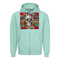 Seafoam skull cactus Zipper Hoodie - JahusDesignShop