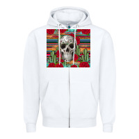 White skull cactus Zipper Hoodie - JahusDesignShop