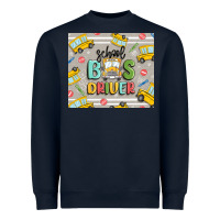 Navy school bus driver Heavyweight Sweatshirt - MaliasSmallBusiness