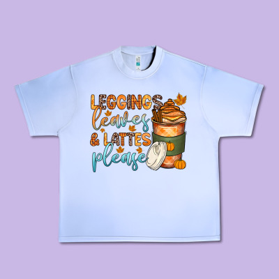 Leggins Leaves And Lattes Urban Heavy Tee Designed By Zillion Design Studio