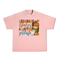 Salmon leggins leaves and lattes Urban Heavy Tee - Zillion Design Studio