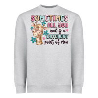 Heather Grey sometimes all you need is a different point of  vi Heavyweight Sweatshirt - MaliasSmallBusiness