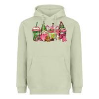 Matcha pink christmas gnomes coffee cups Heavyweight Hoodie - Jasminsmagicworld