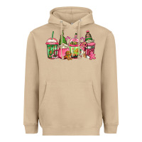 Mushroom pink christmas gnomes coffee cups Heavyweight Hoodie - Jasminsmagicworld