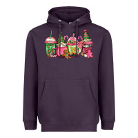 Plum pink christmas gnomes coffee cups Heavyweight Hoodie - Jasminsmagicworld