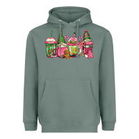 Sage pink christmas gnomes coffee cups Heavyweight Hoodie - Jasminsmagicworld