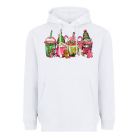 White pink christmas gnomes coffee cups Heavyweight Hoodie - Jasminsmagicworld