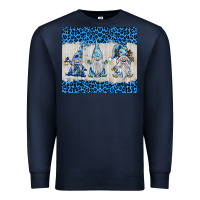 Navy snowy christmas gnomes Premium Sweatshirt - BarkalooDesign