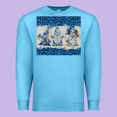 Snowy Christmas Gnomes Premium Sweatshirt Designed By Barkaloodesign