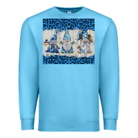 Ocean Blue snowy christmas gnomes Premium Sweatshirt - BarkalooDesign