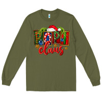 Army Green Christmas popi claus Long Sleeve Tee - FaDigitalArtStudio
