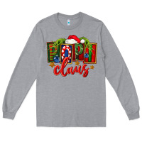 Heather Grey Christmas popi claus Long Sleeve Tee - FaDigitalArtStudio