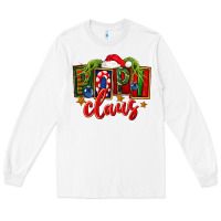 White Christmas popi claus Long Sleeve Tee - FaDigitalArtStudio