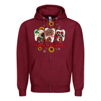 Burgundy dental merry Christmas Zipper Hoodie - JahusDesignShop