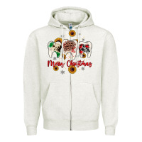 Oatmeal Heather dental merry Christmas Zipper Hoodie - JahusDesignShop