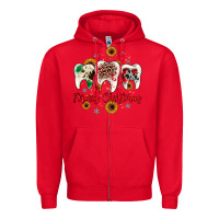 Red dental merry Christmas Zipper Hoodie - JahusDesignShop