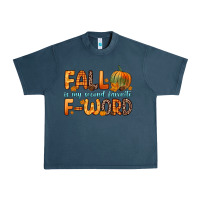 Midnight Navy fall is my second favorite f word Urban Heavy Tee - Zillion Design Studio