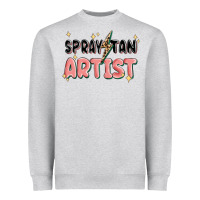 Heather Grey spray tan artist Heavyweight Sweatshirt - MaliasSmallBusiness