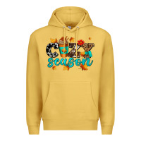 Antique Gold cozy season with coffee cup Premium Hoodie - AdoDesignShop
