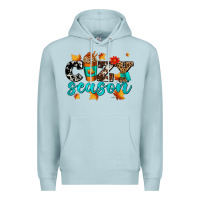Blue Mist cozy season with coffee cup Premium Hoodie - AdoDesignShop