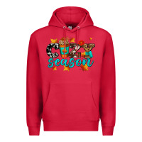 Cardinal cozy season with coffee cup Premium Hoodie - AdoDesignShop