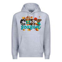 Heather Grey cozy season with coffee cup Premium Hoodie - AdoDesignShop