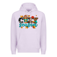 Lilac cozy season with coffee cup Premium Hoodie - AdoDesignShop