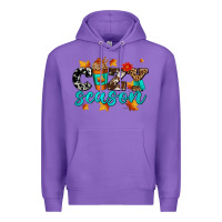 Purple cozy season with coffee cup Premium Hoodie - AdoDesignShop