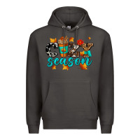 Smoke cozy season with coffee cup Premium Hoodie - AdoDesignShop