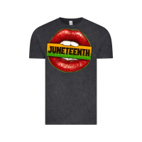 Vintage Black juneteenth lips Vintage Tee - texasbilliewilder