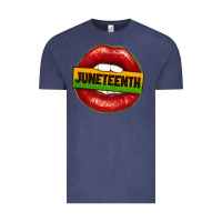 Vintage Denim juneteenth lips Vintage Tee - texasbilliewilder